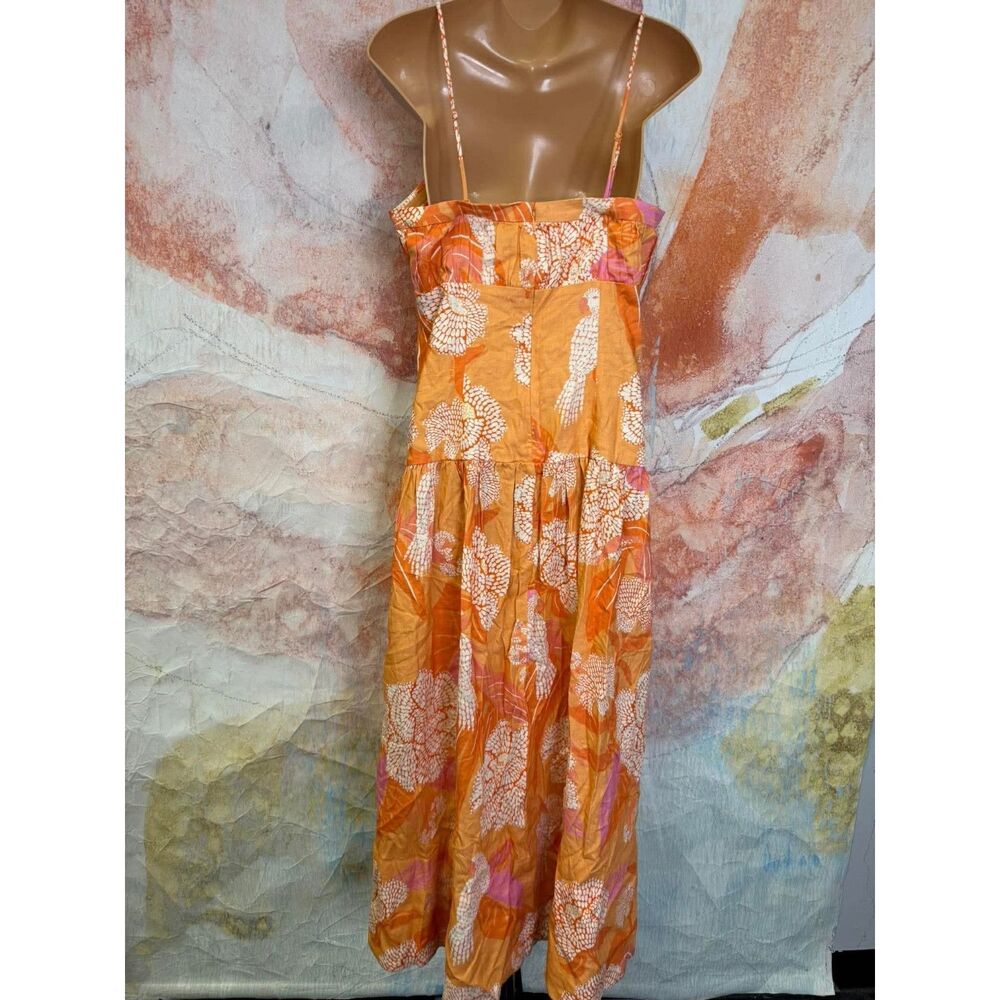 Anthropologie Farm Rio Linen Blend Strapless Drop-Waist Maxi Dress - Picture 7 of 8